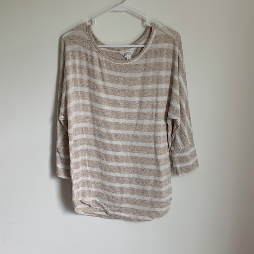 Brown and white stripped sweater